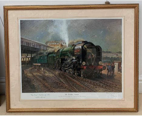 Terence Cuneo (1907-1996): 'The Golden Arrow', Limited Edition colour print of railway interest, hand-signed &amp; numbered 3