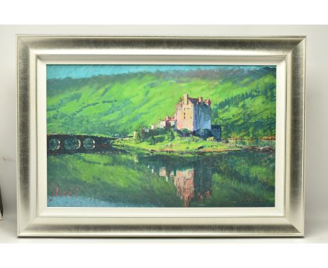 ROLF HARRIS (AUSTRALIA 1930-2023) 'REFLECTION, EILEAN DONAN CASTLE' a signed limited edition print on board, 111/195 with cer