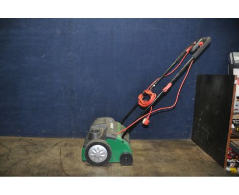 A QUALCAST LRS32 SCARIFIER (PAT pass and working but no collection box) and a Flymo Vision compact hover mower (PAT pass and 