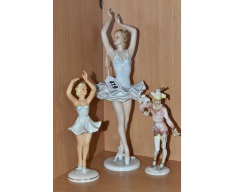 A ROSENTHAL BALLERINA FIGURE, modelled by Lore Friedrich-Gronau, the body having applied Butterfly detail, height 30.5cm (chi