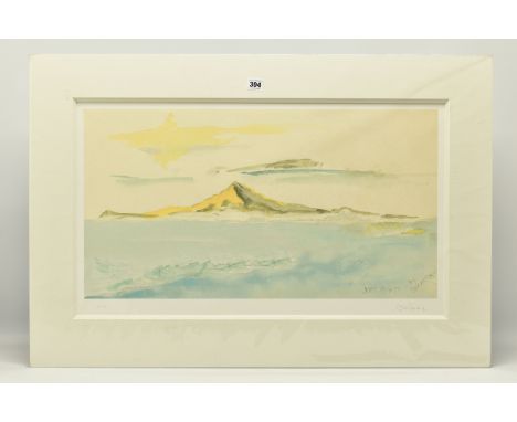 JIMI HENDRIX (1942-1970) 'LAKE WASHINGTON' a modern proof edition print depicting a water landscape with a distant hill, numb