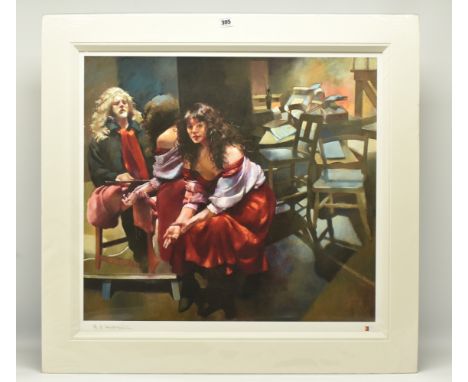 ROBERT LENKIEWICZ (BRITISH 1941-2002) 'THE PAINTER WITH KAREN IN THE STUDIO', a limited edition print numbered 5/150 with cer