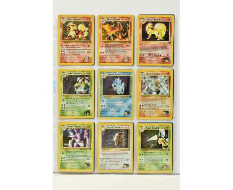 POKEMON COMPLETE GYM CHALLENGE SET, all 132 cards are present, Sabrina's Golduck 12/132 is a first edition, condition ranges 