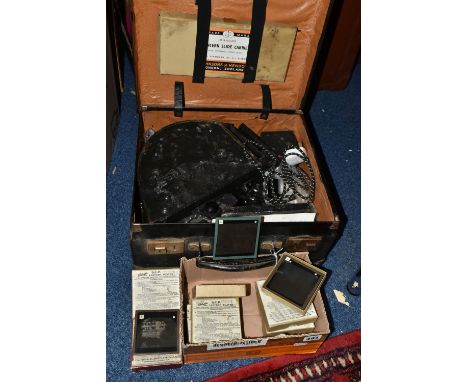 A JOHNSON MODEL 12 OPTISCOPE AND EIGHT BOXES OF LANTERN PLATES, includes the optiscope in original case with instructions, la