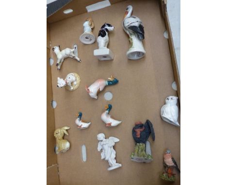 A mixed collection of ceramic items to include Beswick rabbit, ceramic duck figures, Bedtime Bunnykin's figure, Royal Doulton