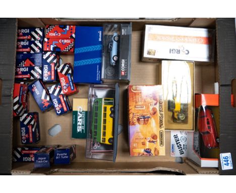 A collection of Boxed Corgi &amp; Matchbox scale model Classic Cars , Commercial &amp; Advertising Vehicles including Jaguar,