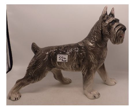 Large Itallian Ceramic Figure of a Terrier (33cm Height) 