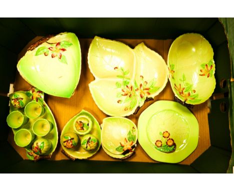 A collection of Carltonware from the 'Australian Design' era in the Apple Blossom Pattern 