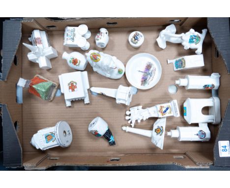 A  collection of items to include Willow, Goss &amp; Grafton Crested Ware 