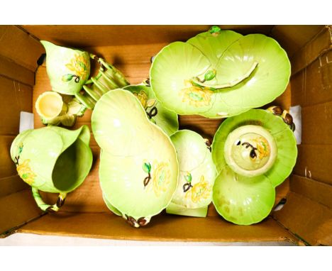 Collection of Carltonware from the 'Australian Design' era in the Water Lily pattern. 
