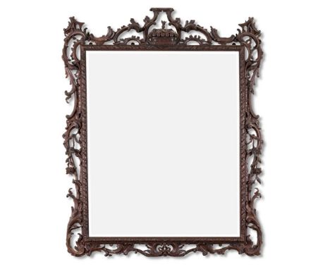 A VICTORIAN `CHIPPENDALE REVIVAL' CARVED OAK PICTURE FRAME SECOND HALF 19TH CENTURY                                          