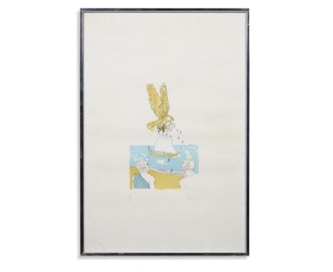 λ  ELISABETH FRINK (BRITISH 1930-1993) ODYSSEUS MEETS HIS SON (WISEMAN 102) Lithograph printed in colours, 1974, signed and i