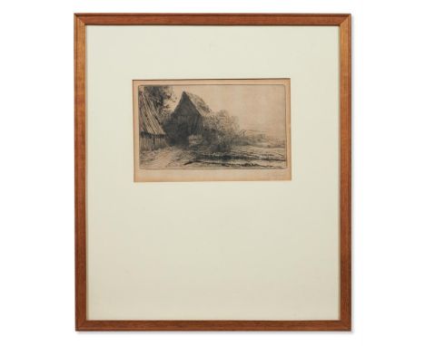ALPHONSE LEGROS (FRENCH 1837-1911) WHEELWRIGHT'S HOME (LA MAISON DU CHARRON) Etching with drypoint, signed in pencil, on laid
