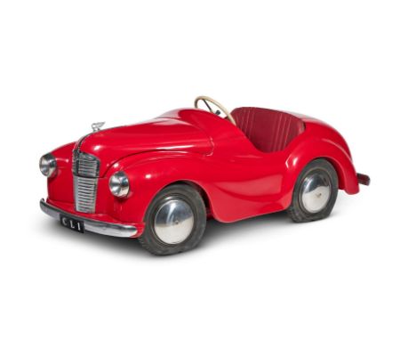 AN AUSTIN J40 CHILD'S PEDAL CAR AUSTIN JUNIOR CAR FACTORY, BARGOED, 1960's Chassis number 25402 with coachwork finished in re