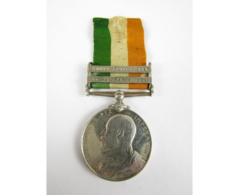 A King's South Africa Medal with two clasps to 2330, Pte R Hynd, Seaforth Highlanders