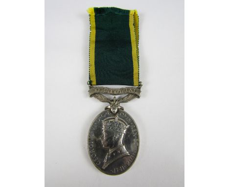 A George VI Territorial medal to 2565487 Sgl N R Banyard, Royal Signals