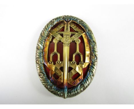 [Medals] A Knight Bachelor's Badge, engraved verso H. A. R. FROM A. N. S. C., NOVEMBER 1926, maker's mark RJ, London, 1926, 7
