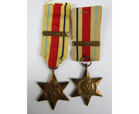 Two Africa Stars with 8th Army clasps