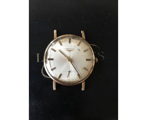 A 1970s gentleman's Longines 9ct gold wrist watch, having a calibre 6922 17-jewel manual-wind movement, the silvered face hav