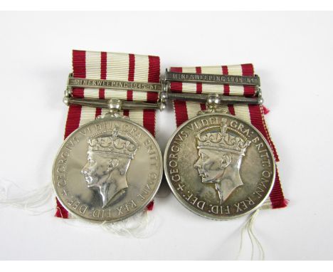 Two replacement Navy General Service medals with Minesweeping 1945-51 clasps to P / SKX 770144 R Gilchrist S M RN 