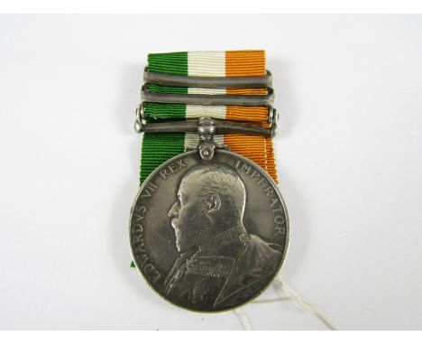 A King's South Africa Medal with two clasps to 4385 Pte R McAviney, 19th Hussars