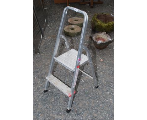 A small aluminium two step ladder