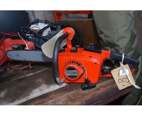 Echo chainsaw, (no chain brake, good compression).