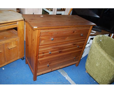 Chest of three Drawers, 43'' long x 20'' deep x 38'' high.