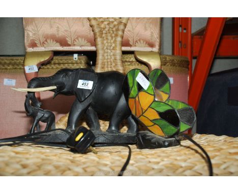 An Elephant and a butterfly lamp