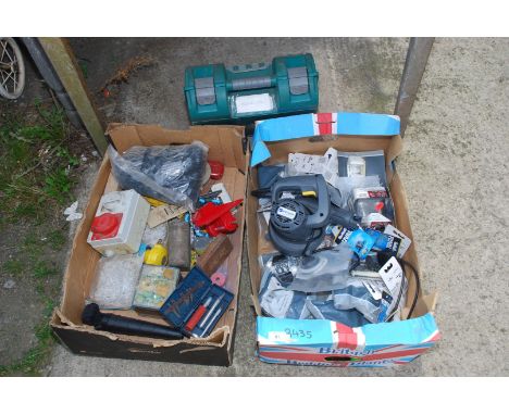 A box of fixings and tools.