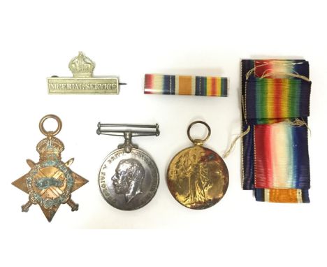 WW1 British 1914-15 Star, War Medal and Victory Medal to 26245 Pte WH Farmer, RAMC. Complete with original ribbons. Along wit