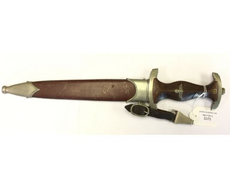 WW2 Third Reich SA Dienstdolch dagger. 22cm blade with "Alles fur Deutchland" motto, early maker marked example by "Giesen &a