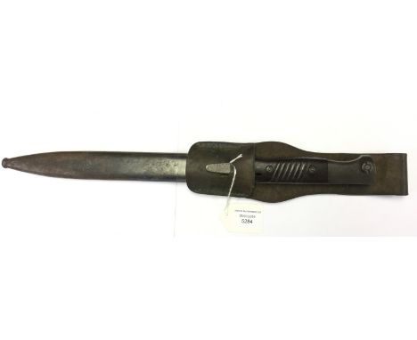 WW2 Third Reich K98 Bayonet. Matching serial numbers. 25cm long blade maker marked "J.Sch" and "4245b". Spine of blade date m