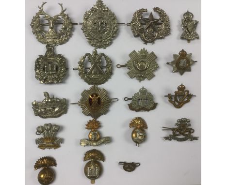 WW1 British Infantry Regiment Cap Badges: Kings Own Scottish Borderers, Cameronians, Highland Light Infantry, Argyll &amp; Su