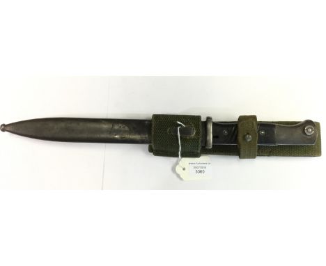 WW2 Third Reich K98 Bayonet. 25cm single edged fullered blade, maker marked and dated "41asw" with serial number ""4192b". Ba
