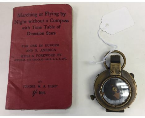 WW1 British Compass Verner's Patent Mk. VIII . Broad Arrow plus maker marked "S Mordan &amp; Co" serial number 63860 and date