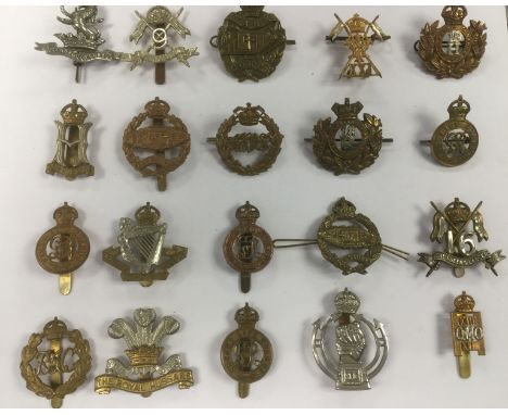 WW1/WW2 British Cavalry Cap Badges: 18th Hussars, 13th/18th Hussars, 23rd Hussars, 8th Kings Royal Irish Hussars, 1st Life Gu