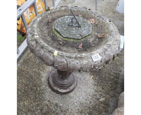 Bird Bath with Sundial 