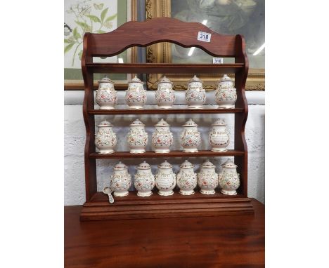 Rack and Contents - Compton and Woodhouse Mrs Beeton's Mason Spice Jars 