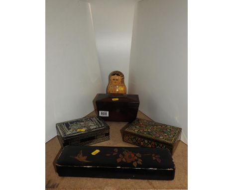 Tea Caddy A/F, Glove Box and Tins etc
