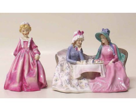 Royal Doulton afternoon tea and Royal Worcester Grandmother's dress Condition report: see terms and conditions