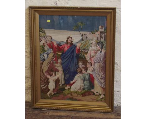 Gilt framed religious tapestry Condition report: see terms and conditions