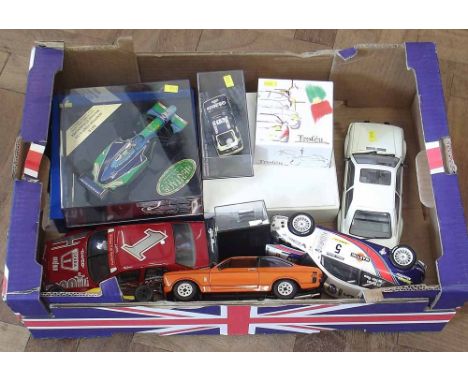 Collection of boxed model cars, to include a Trofeu 1005y Ford Escort Mk II, Heritage Classics Benetton Ford B194 5018, Willi