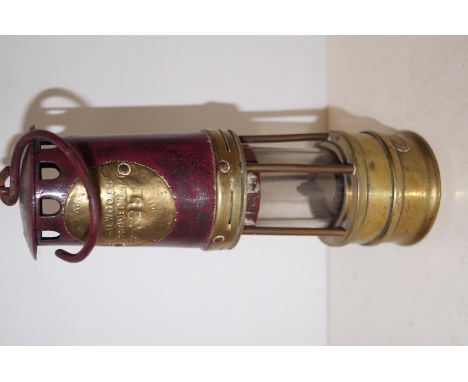 Brass Hailwoods pit lamp- Height: 34cm