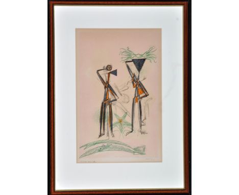Max Ernst"Grasshoppers and Stars (Etoile de Mer)",signed in pencil,colour lithograph,numbered 34/60, published c.1950,43 x 27