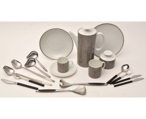 A part tea and dinner service, by Thomas of Germany, comprising: coffee pot, sugar pot, four coffee cups, six espresso cups, 