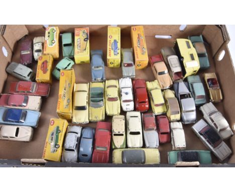 Dinky Post-war Playworn Cars, a collection of vintage vehicles boxed examples, 191 Dodge Royal Sedan, 183 Fiat 600, 164 Vauxh