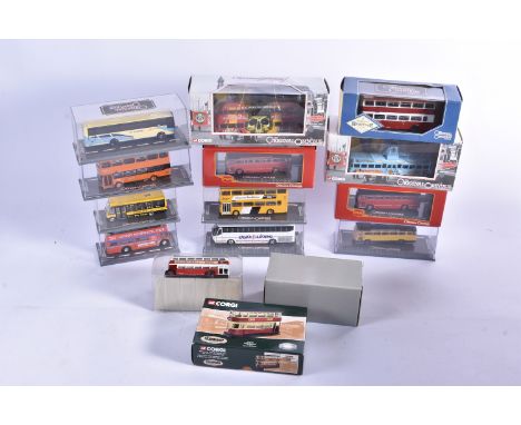 Original Omnibus and Other Corgi Diecast Buses and Trams, a collection of vintage and modern vehicles includes Original Omnib