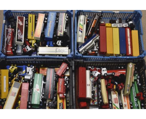 Corgi Haulage Vehicles, an unboxed/playworn collection of Corgi 1980s and later articulated trucks, tankers and others in var