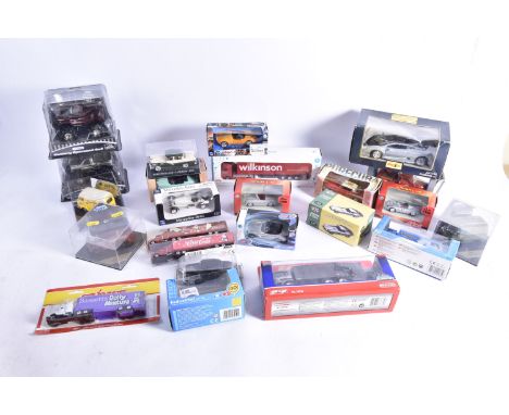 Modern Diecast Vehicles, a boxed collection of private and commercial vintage and modern vehicles in various scales includes 